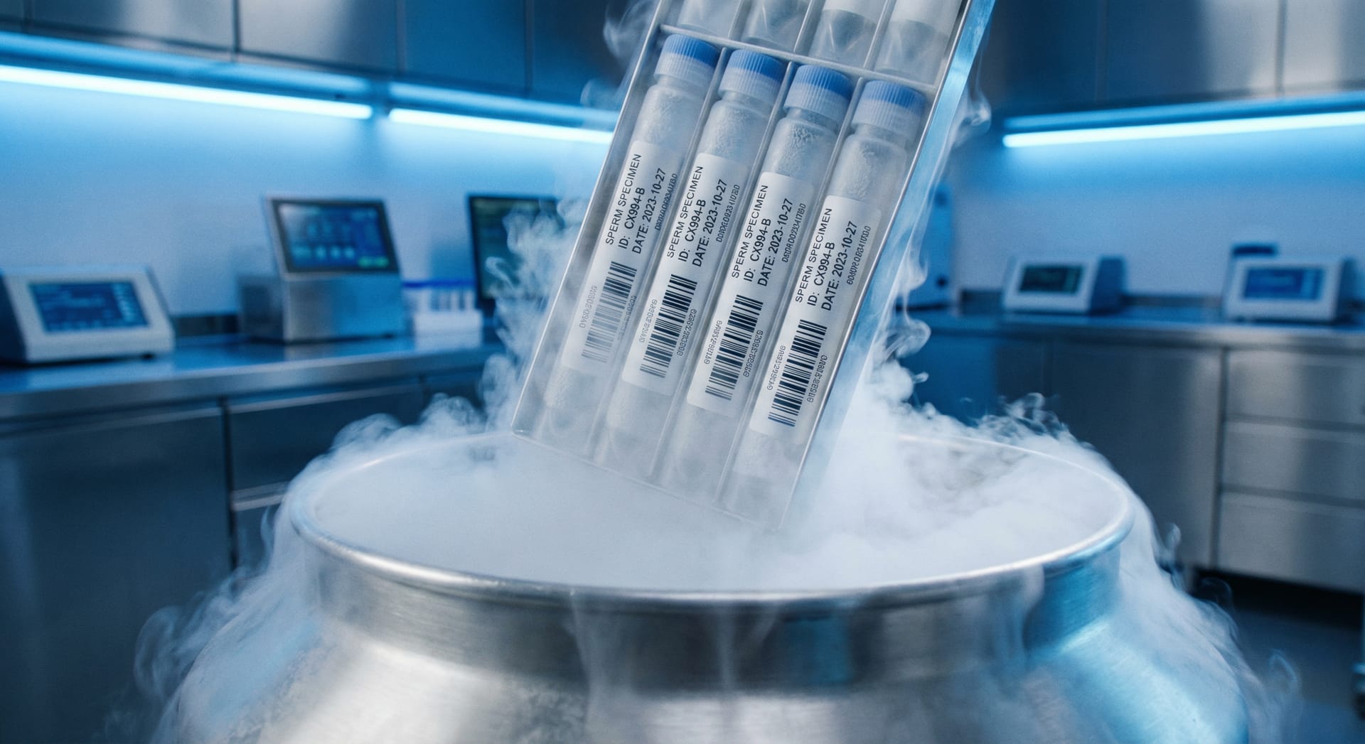 Cryogenic sperm storage